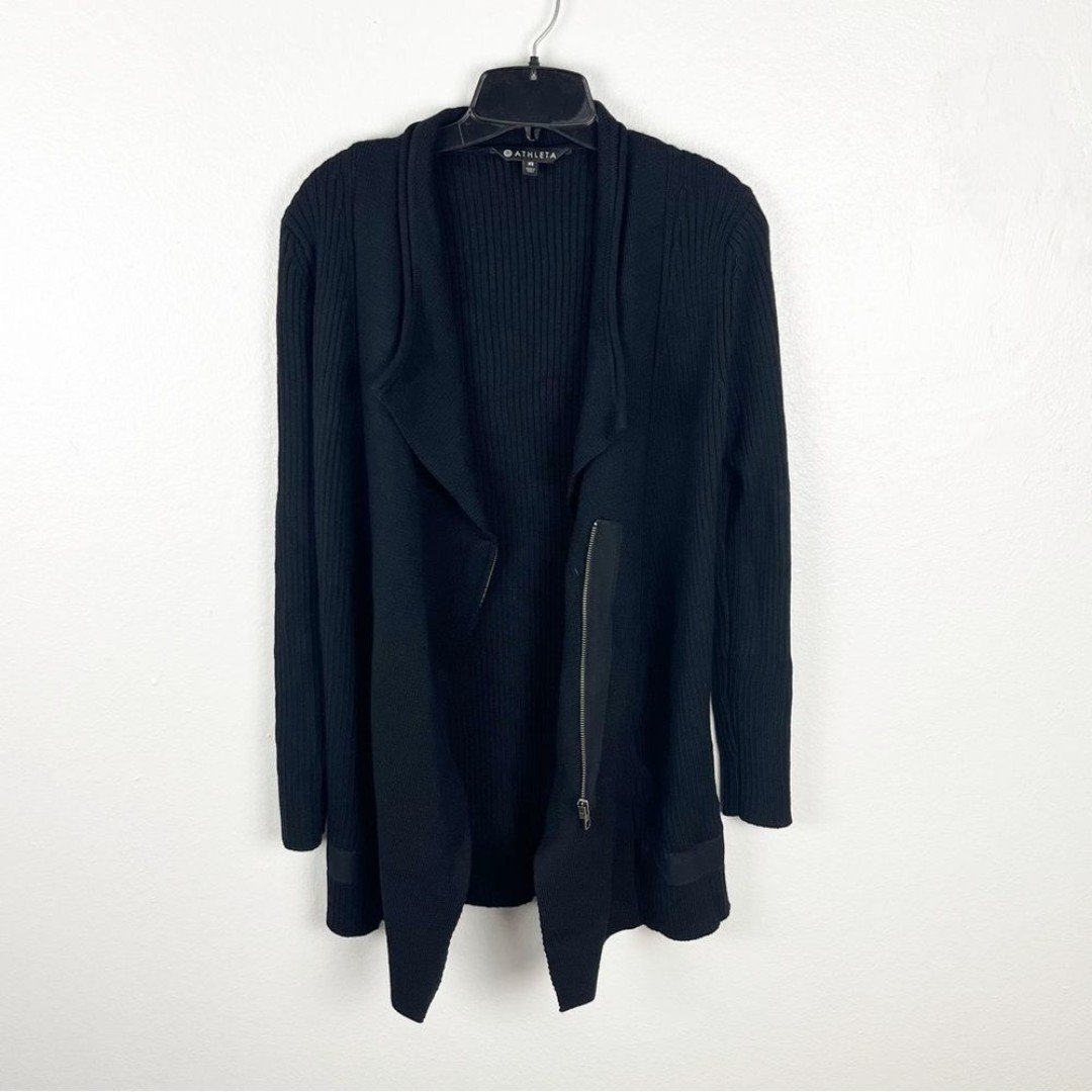 Simple ATHLETA Sentinel Extra Fine Merino Wool Blend Black Long Sleeves Knit Jacket Gxok1V4zq just buy it
