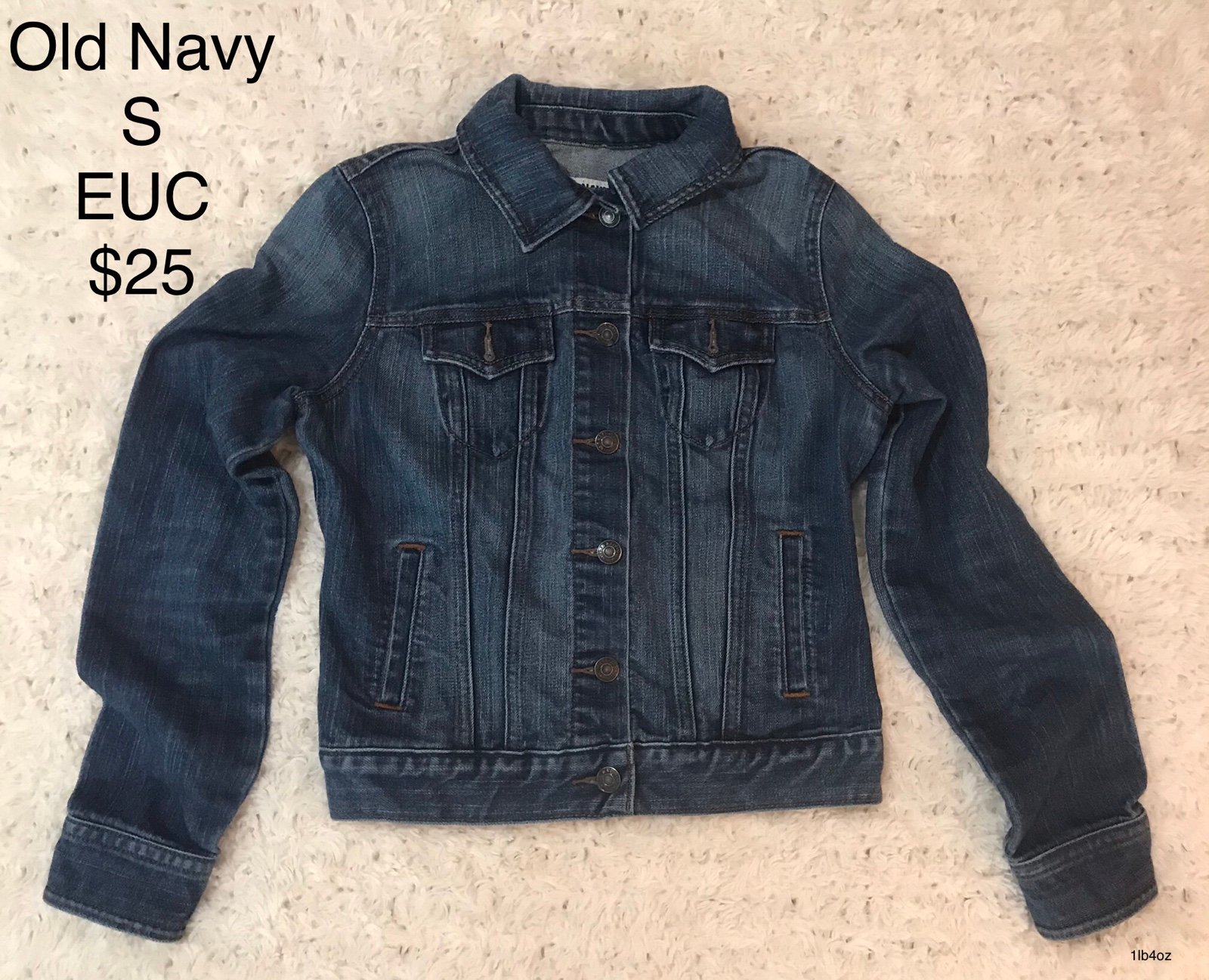 Custom Small Women’s Old Navy Jean Jacket - Dark Wash Denim Button Down Coat MeYYEQPvJ Everyday Low Prices