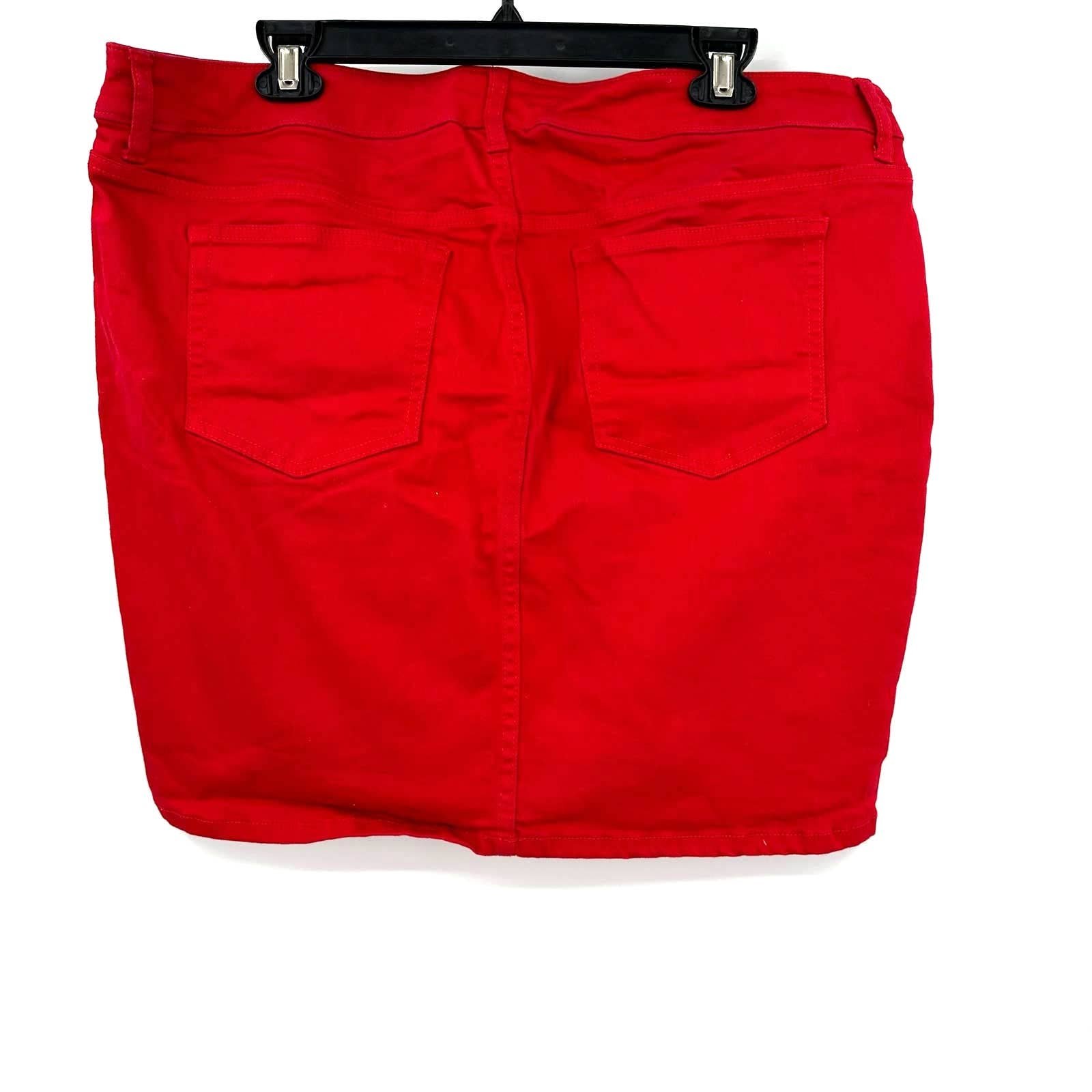 Comfortable Torrid size 18 red denim jean pencil skirt cotton spandex blend pGlXm7G1x Novel 