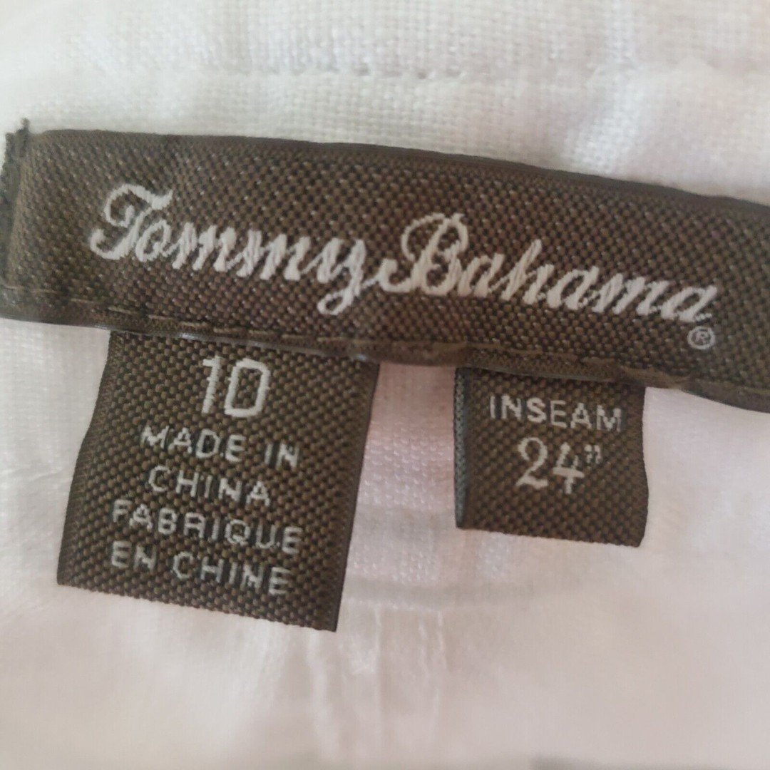Elegant Tommy Bahama 100% linen coastal wide leg cargo cropped capri style pants. 10 ONkS6M4U6 US Sale