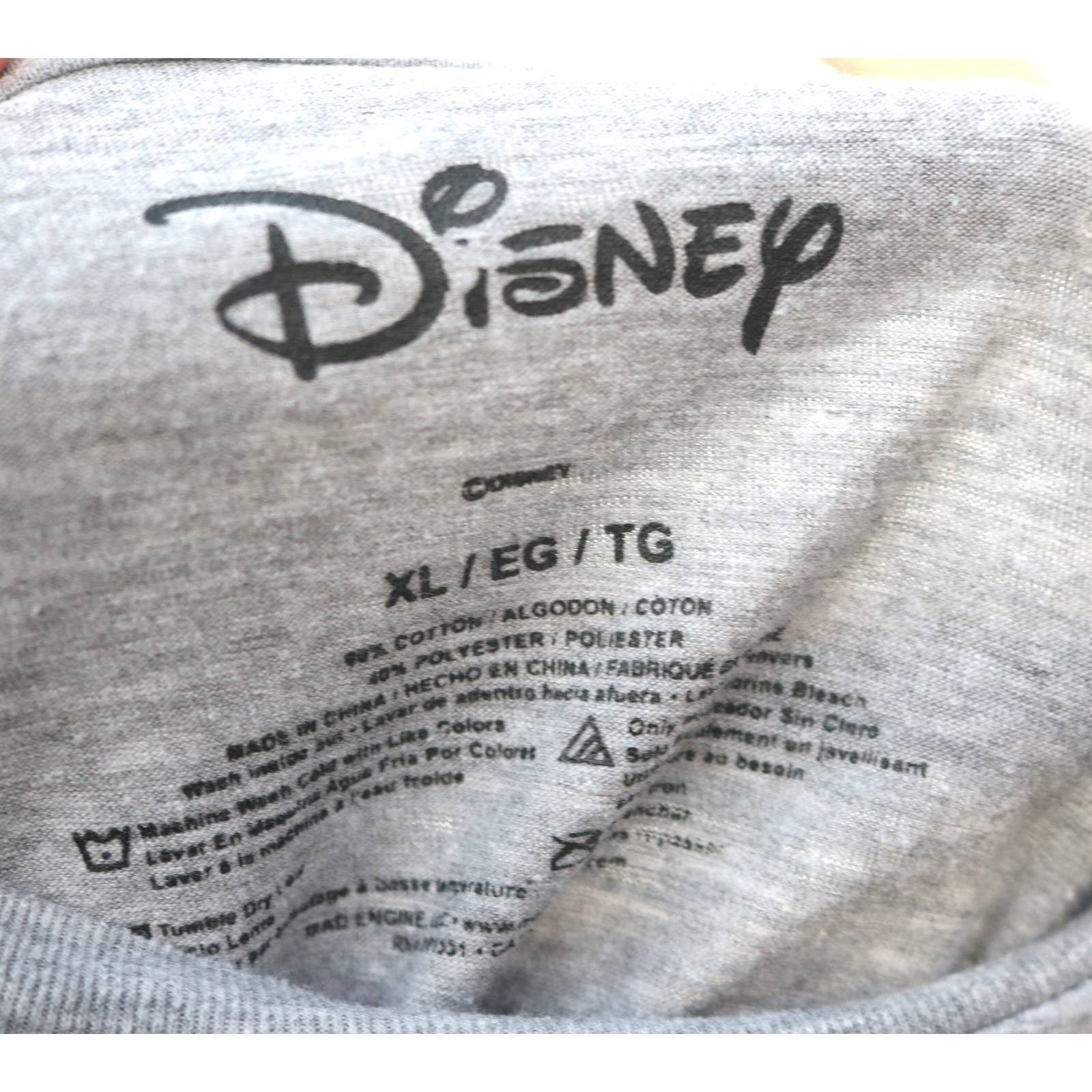Beautiful Disney, Size XL, Mickey U.S.A. Cotton & Polyester, Gray T-Shirt nYH11aTlI Cool