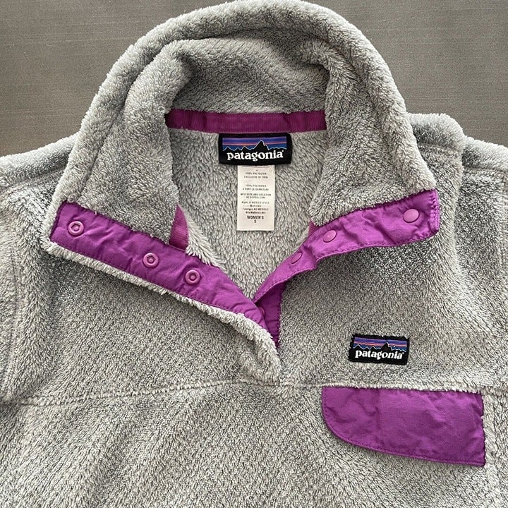 large selection Patagonia Women´s Small Re-Tool Snap-T Fleece Pullover Grey Purple Polartech jTpkDnbMU Discount