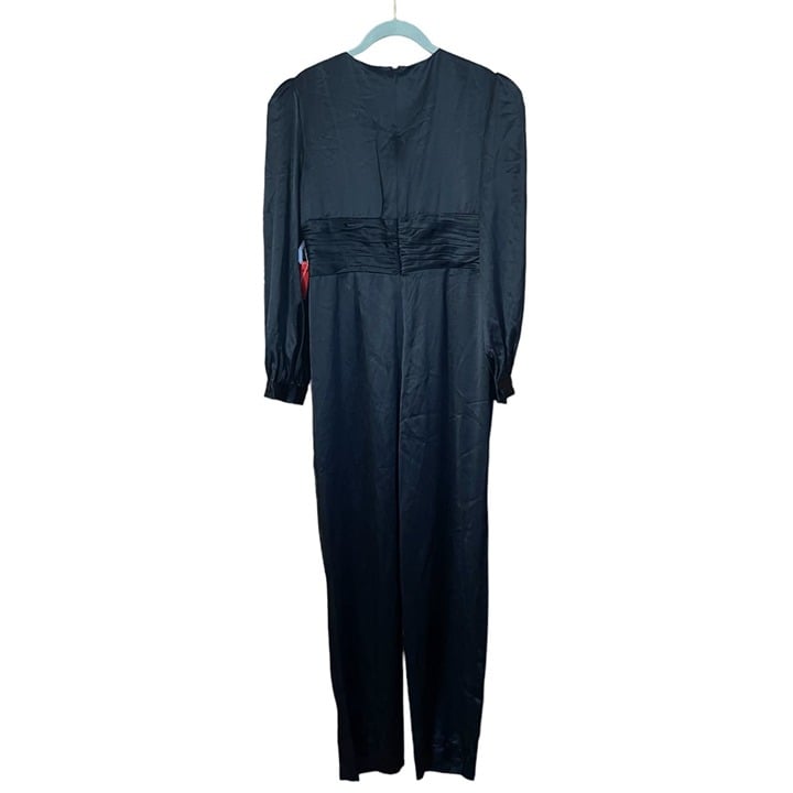 Popular Mac Duggal Front Twist Puff Sleeve Deep V Jumpsuit Style 2647 Black Size 10 NWT JuTFc2pjd outlet online shop