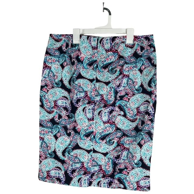 Simple Talbots A-Line Skirt Women’s Size 12 Paisley Knee Length Back Zip Colorful FvdNKapk9 Novel 