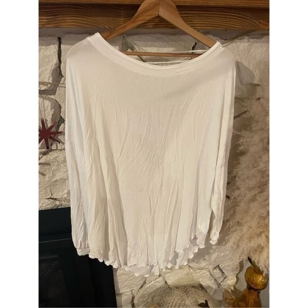 Personality Free people shimmy shake top low open back white ribbed size M HVZn1wJ8L Fashion