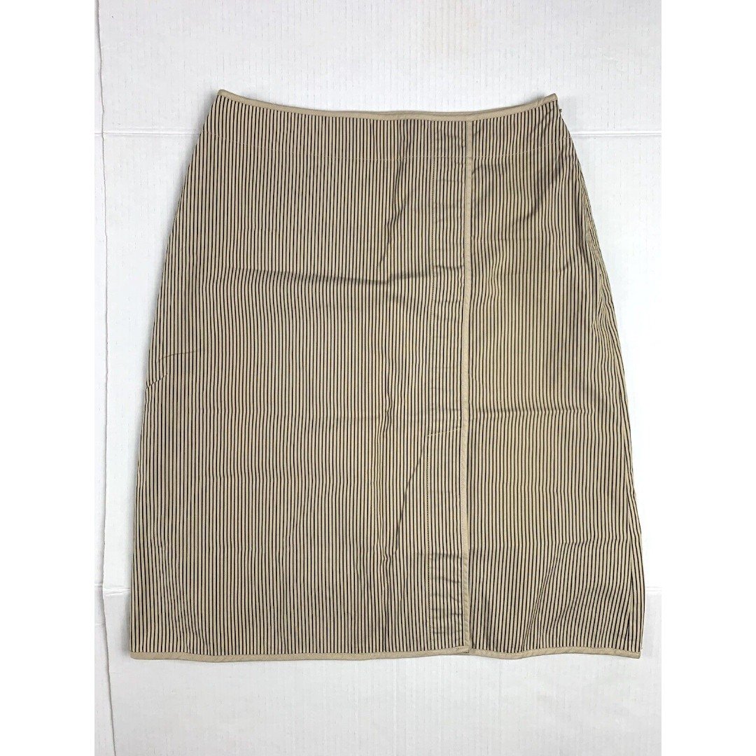 cheapest place to buy  Banana Republic Stretch Womens Size 4 Skirt Pencil Striped Beige Black Side Zip OqvUX0hzY Counter Genuine 