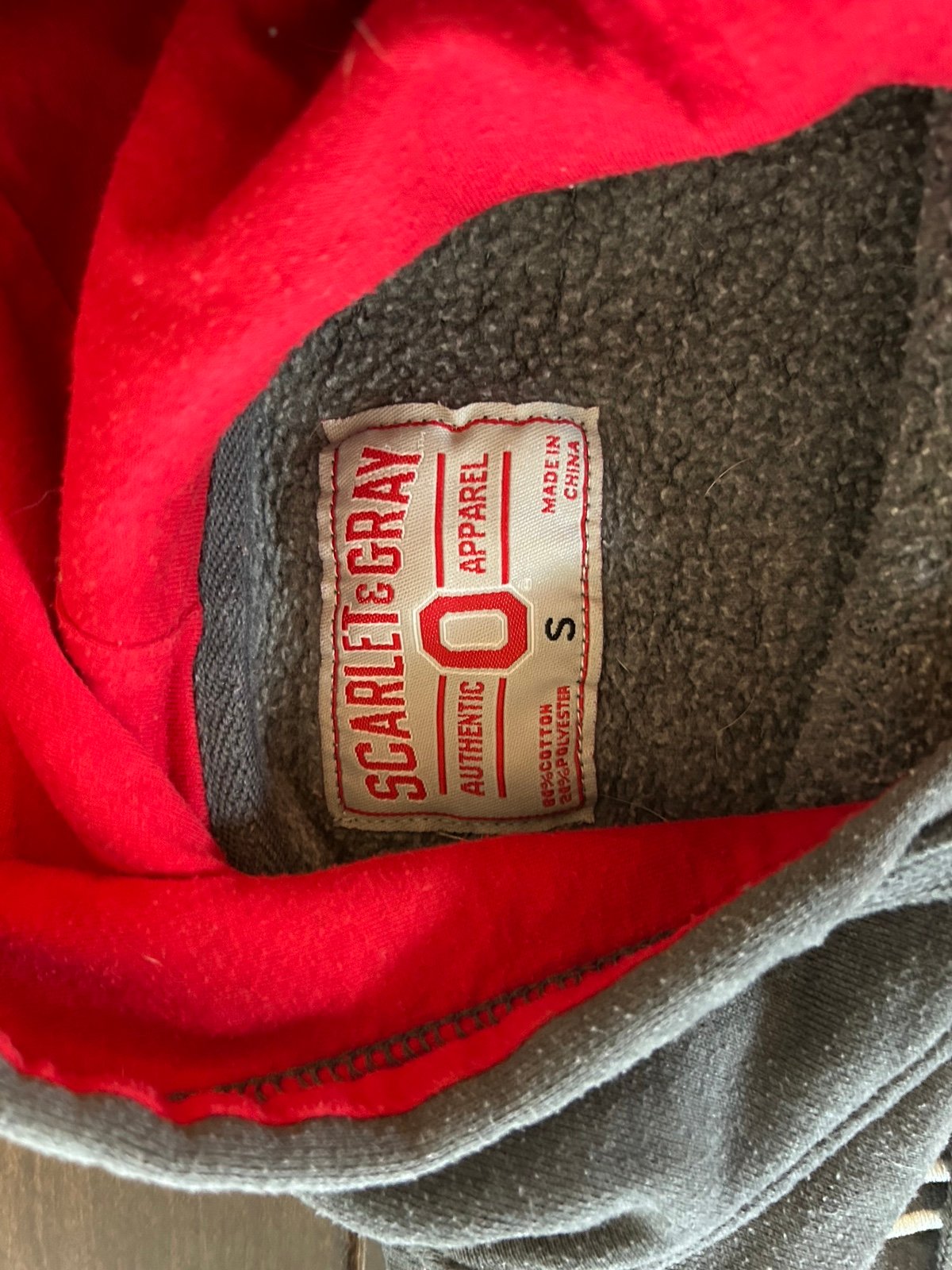 large selection OHIO STATE BUCKEYES hoodie S scarlet grey NqpkEy91U on sale
