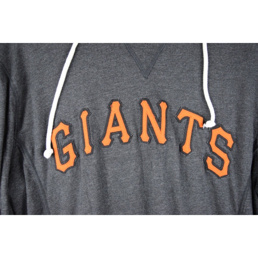 Nice Mitchell & Ness Cooperstown Collection Gray Giants Pullover Shirt Pocket Hoodie OWk4sEYtw US Outlet