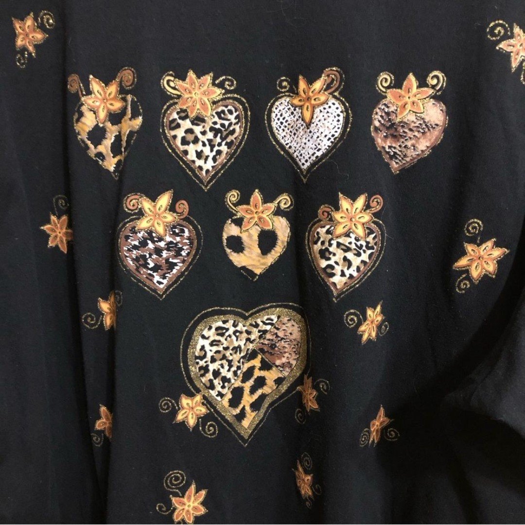 high discount Special Preview Black Long Sleeve Tee Animal Print Womans Size 4X OAAJmkw3g Buying Cheap