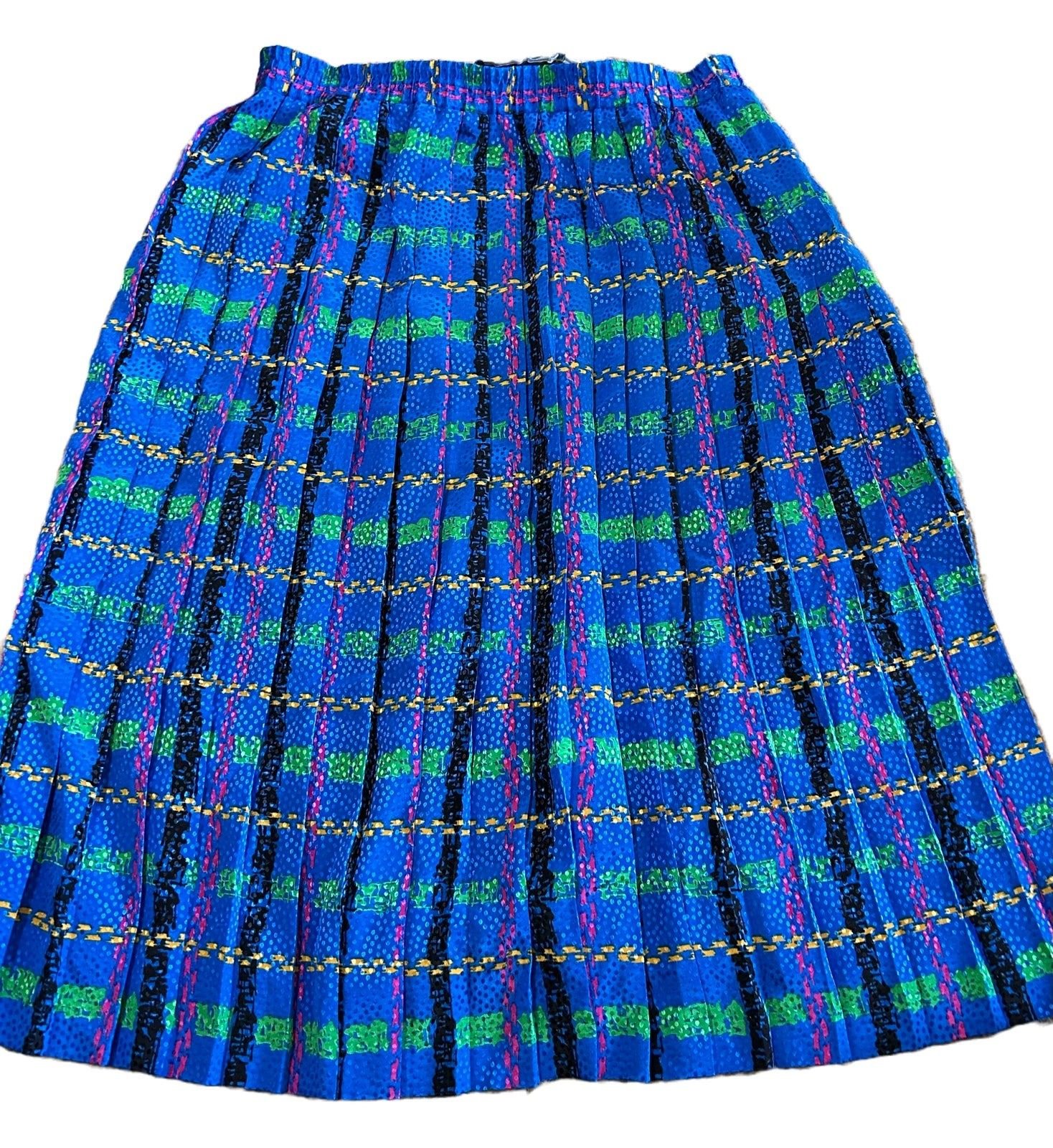 Authentic Womens vintage pleated blue skirt Nsp4PuZxN j