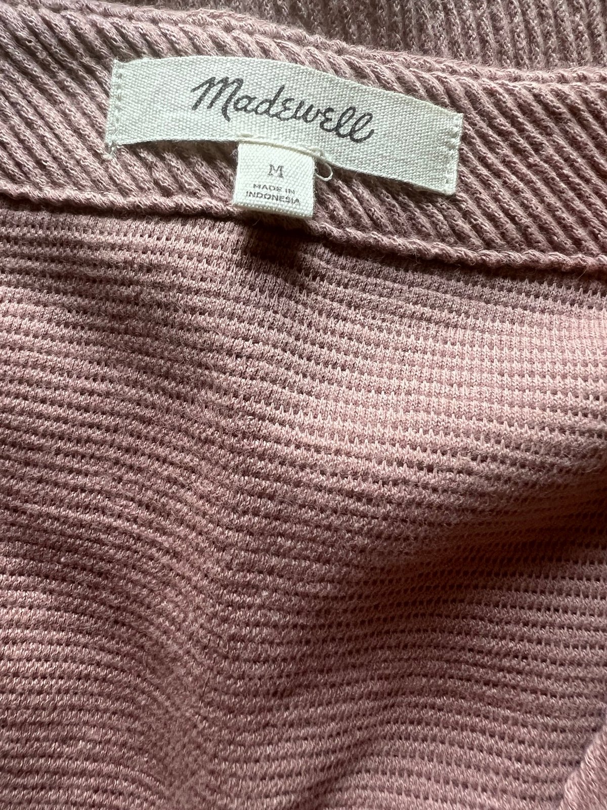 Affordable Madewell ribbed v neck pink mauve blouse top jSgsUsciv just for you