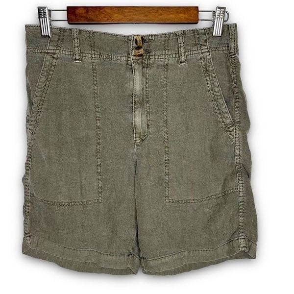 Factory Direct  American Eagle Outfitters Women´s Gray Linen Blend Bermuda Shorts Size 4 P1QQUZi3c US Outlet
