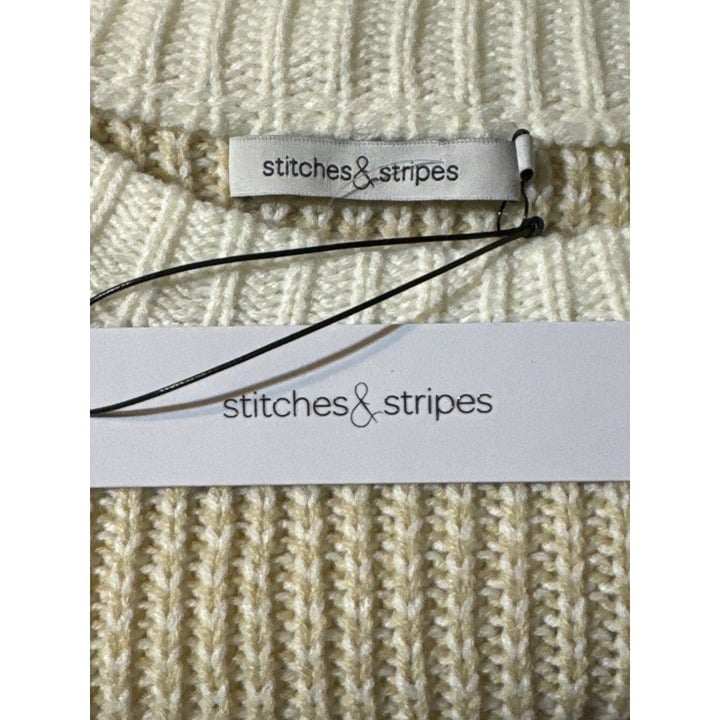 Nice Stitches & Stripes Pullover Beige Crewneck Sweater NWT XXL FyZWZt5LM Fashion