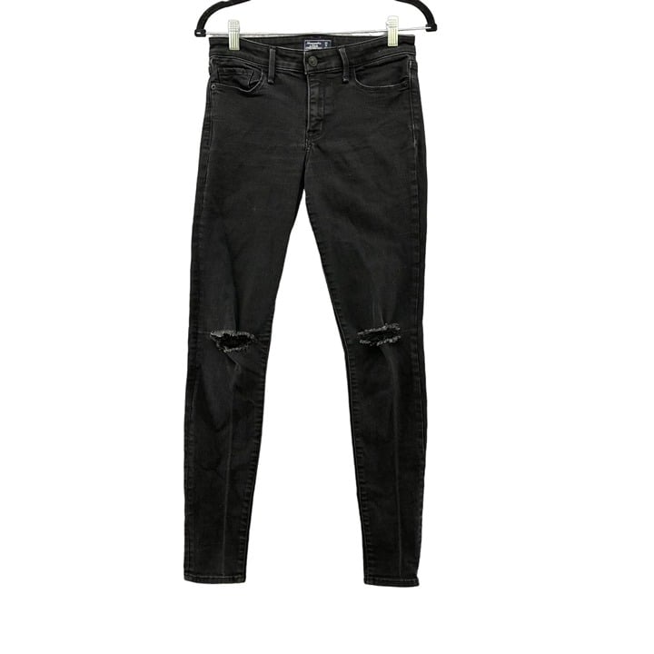 Stylish Abercrombie & Fitch Harper Super Skinny Jeans Size 27 / 4L Black Distressed OVtMDJkJs Buying Cheap