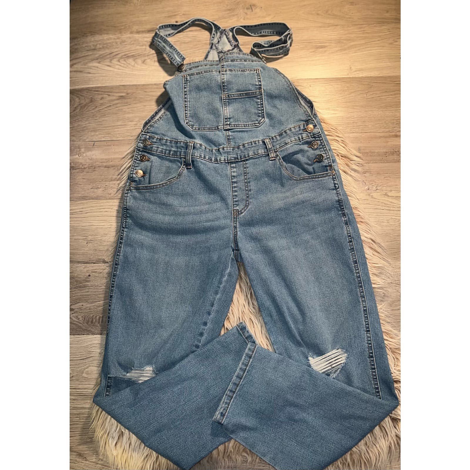 cheapest place to buy  Celebrity pink women’s distressed blue jean overalls OIfA2UpSa Counter Genuine 
