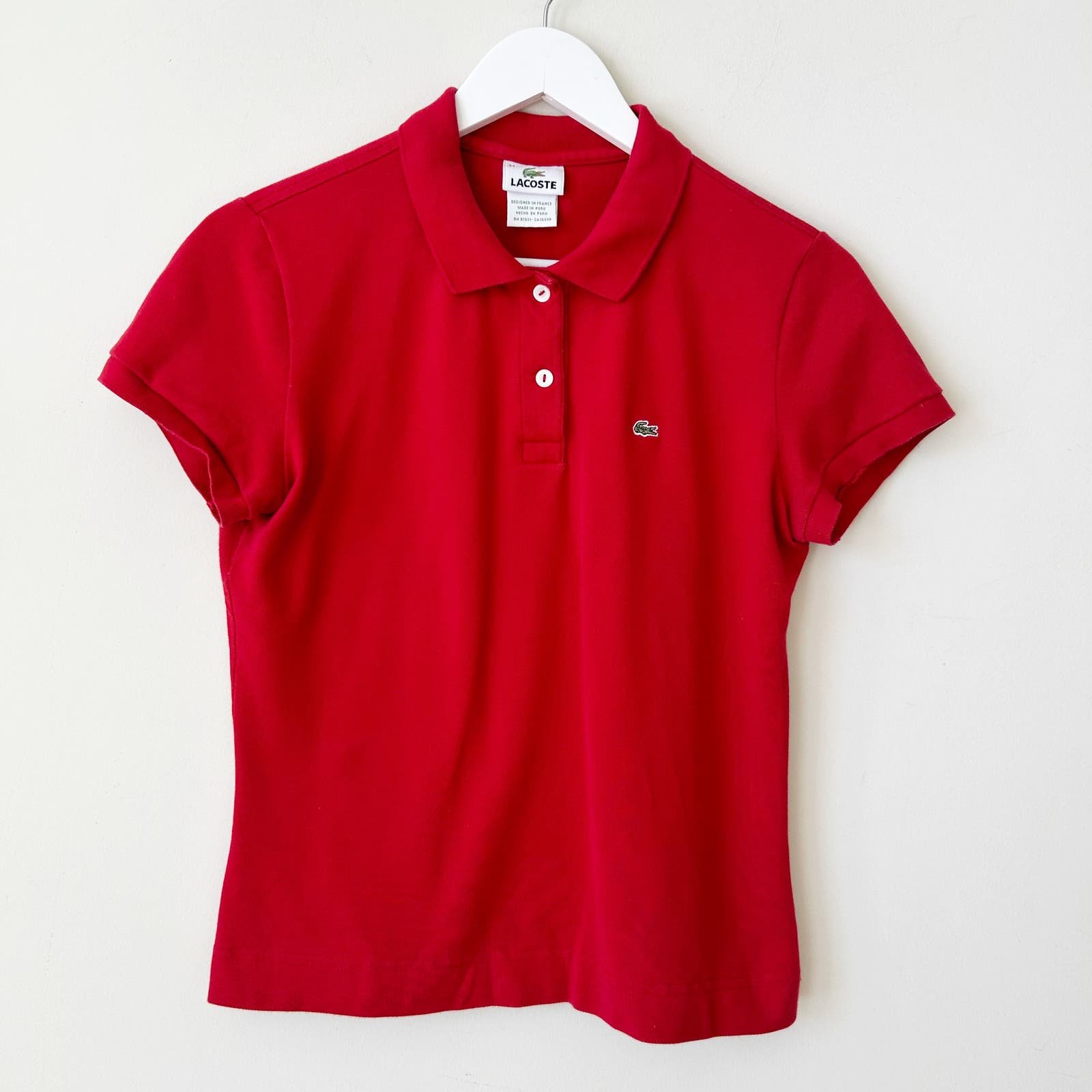 Stylish Lacoste Polo Shirt Size 44/L Preppy Y2K Vintage