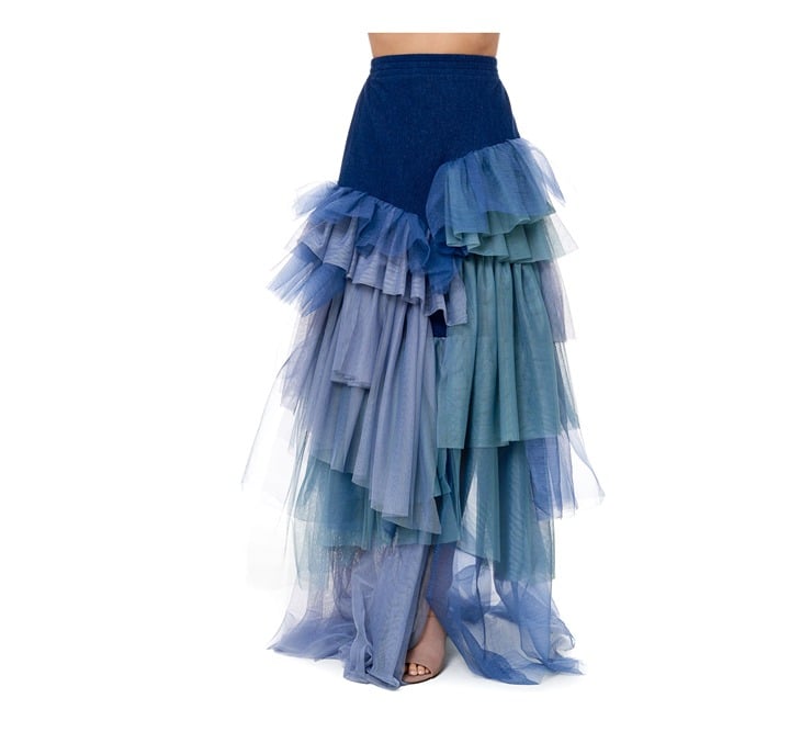 where to buy  NEW Tov Holy Blue Tiered Tulle Maxi Skirt Dress XL MSRP $262 MaGJibHcz Factory Price
