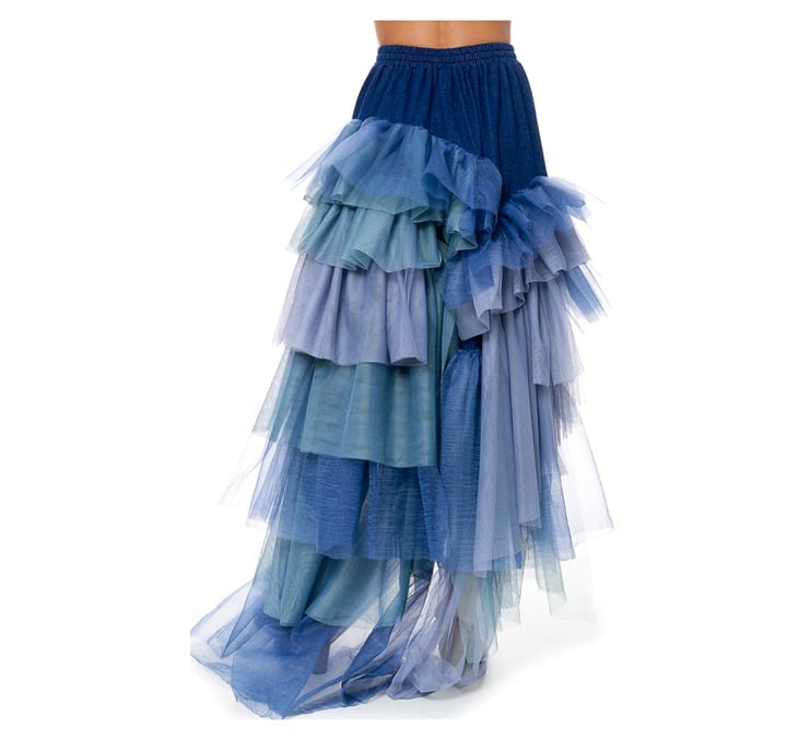 where to buy  NEW Tov Holy Blue Tiered Tulle Maxi Skirt Dress XL MSRP $262 MaGJibHcz Factory Price