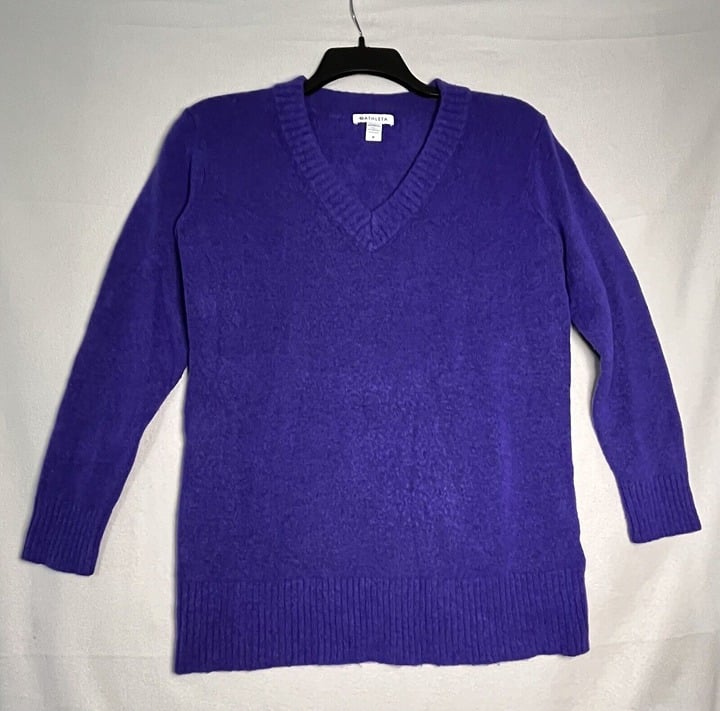 Buy Athleta Size Medium Purple Sweater Merino Wool Blen
