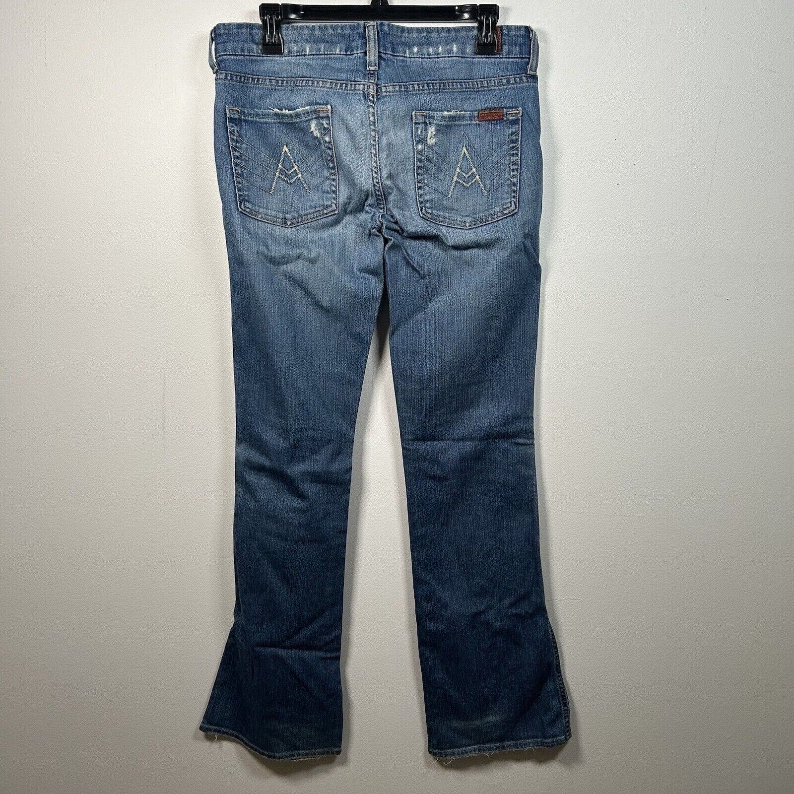Custom 7 For All Mankind Jeans Women´s Size 29 Blue Denim A Pocket Medium Wash igM27Ue7U Great