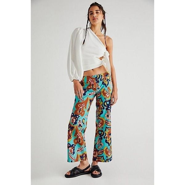 Factory Direct  Free People Down And Out Printed Flare Pants Size 14. A39 oGRXlTNzL Factory Price