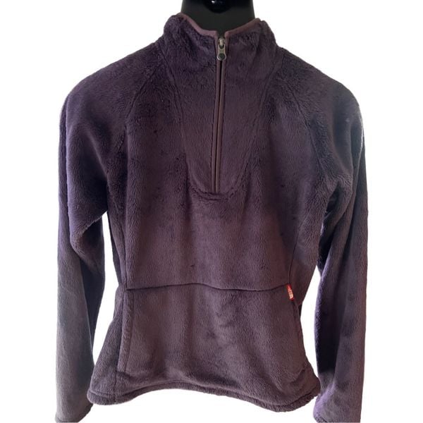 Classic The North Face Women’s Fleece Pullover SZ S Purple Pocket Front and 1/4 Zipper J J141EGGuw Counter Genuine 