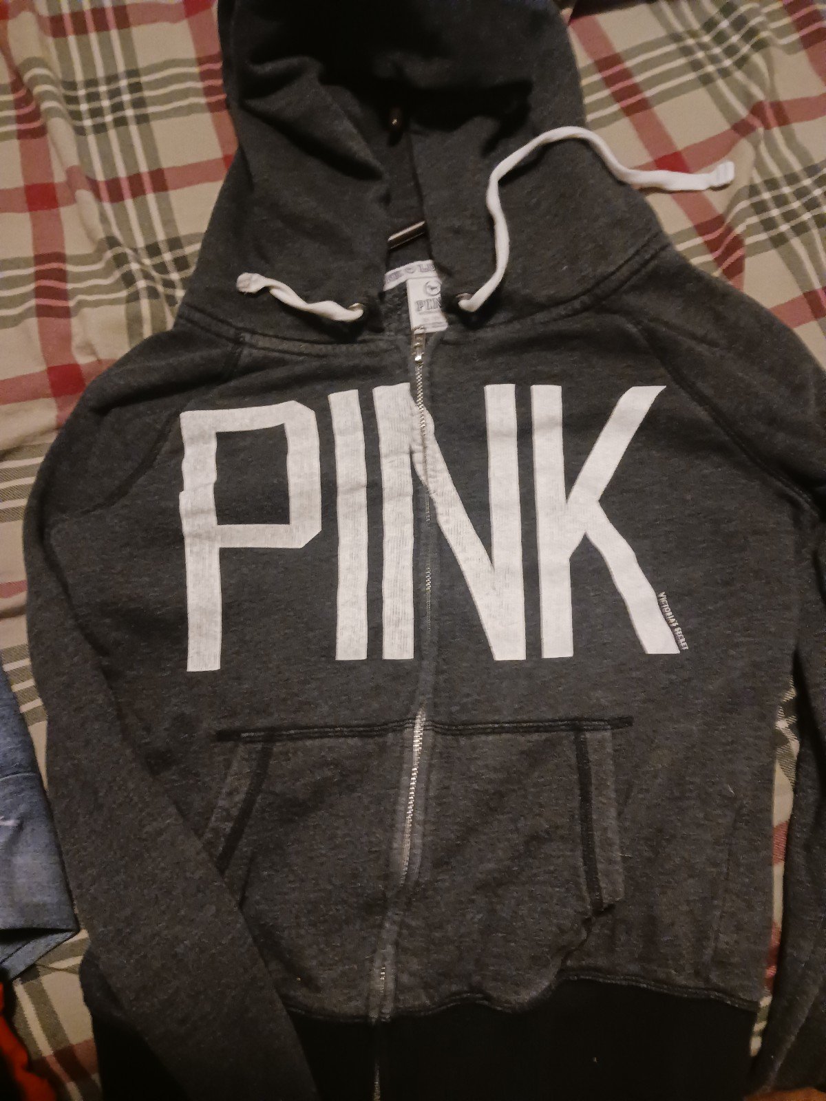 Promotions  PINK zip up hoodie XS Gray MfLLm0Gxm Everyday Low Prices