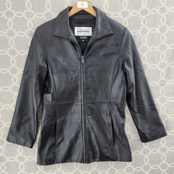 reasonable price Vintage Pelle Studio Wilsons Leather Full Zip Black Leather Jacket Women´s M MbVtFW60l Hot Sale