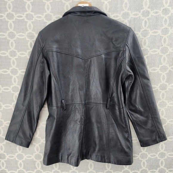 reasonable price Vintage Pelle Studio Wilsons Leather Full Zip Black Leather Jacket Women´s M MbVtFW60l Hot Sale