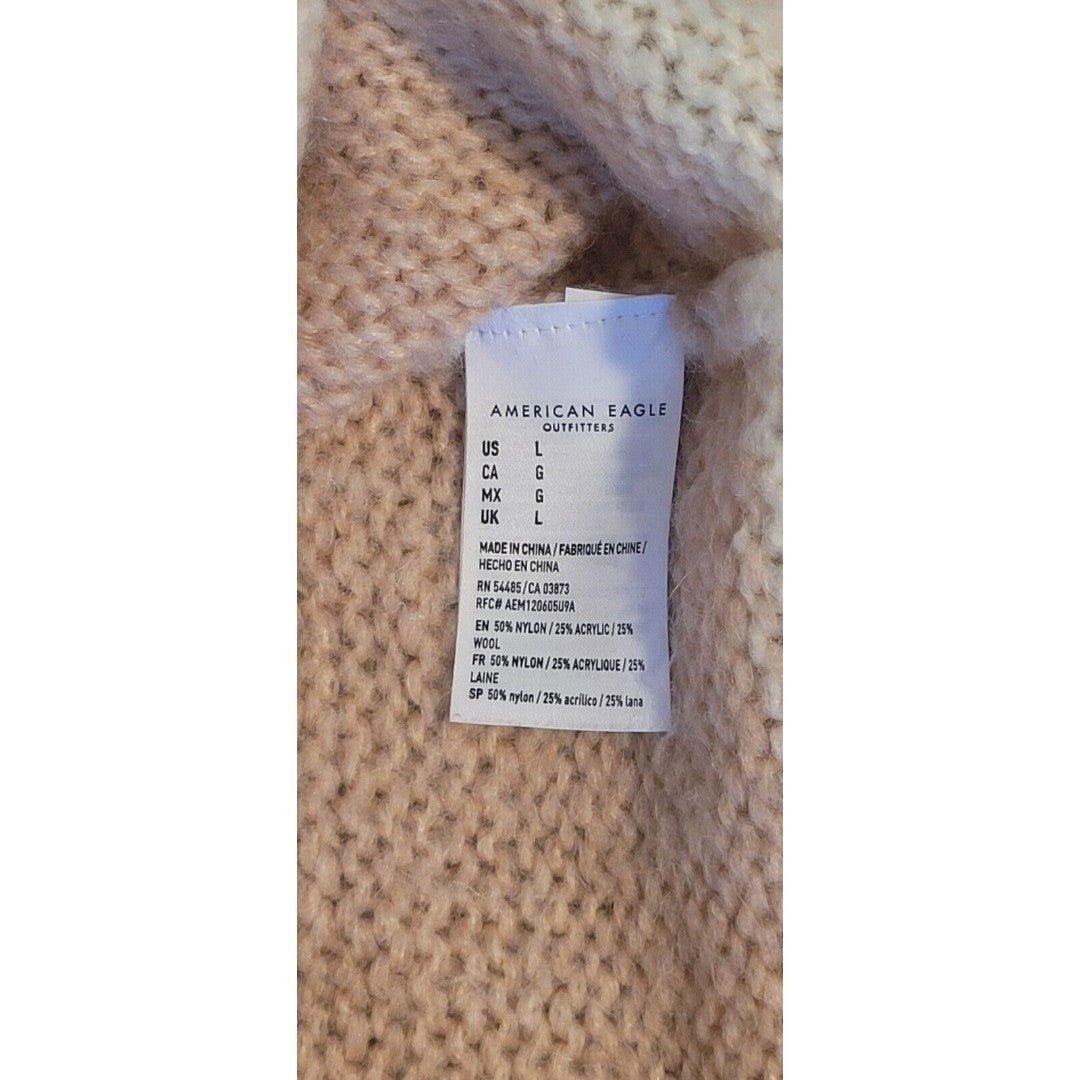 Exclusive American Eagle Jegging Fit Sweater Striped Blush Ivory Wool Blend Size Large pDUvPVevf Hot Sale