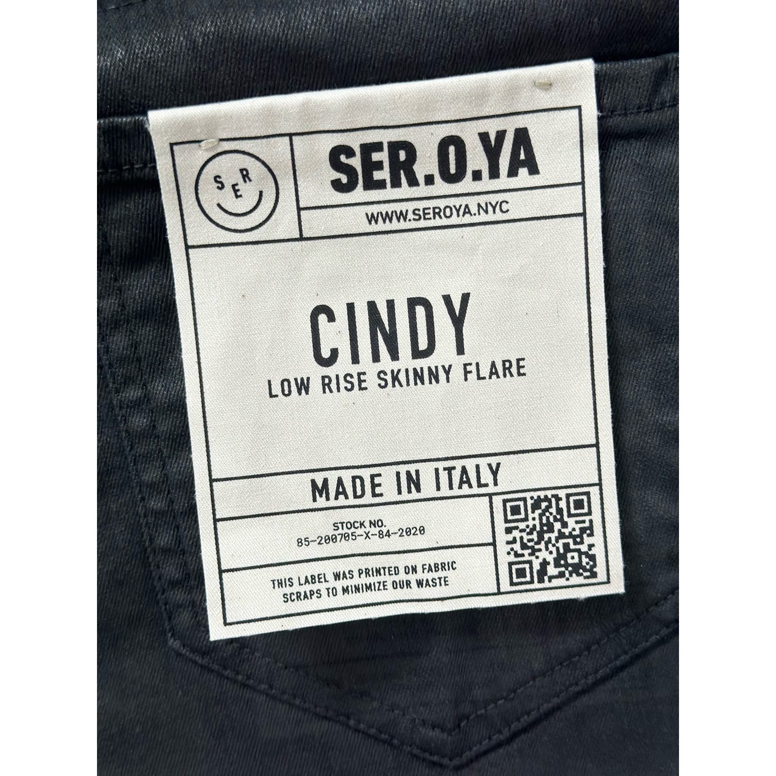 Special offer  NWT Ser.O.Ya Cindy Low Rise Flare Jeans in Waxed Black MSRP $ 295 LmDa9ii2j Online Shop