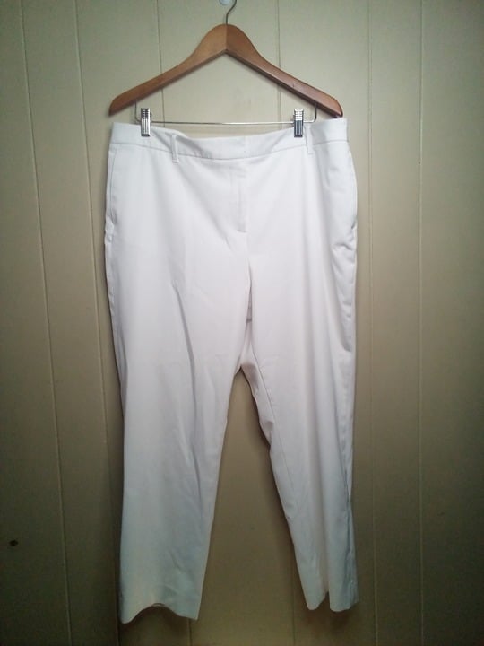 high discount Nicole Miller Pants 16 Cropped Straight Leg Fully Lined White PdoZYN0j9 well sale