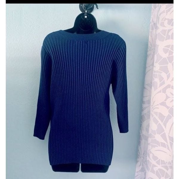 Wholesale price Dress Barn Navy Blue Ribbed V-Neck Sweater Size 1X OoIACngoU Discount