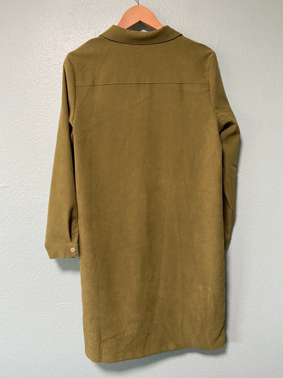 Amazing Nasty Gal Women´s Olive Green Snap Button Down Dress Size 4 o6kzZM5eA Hot Sale
