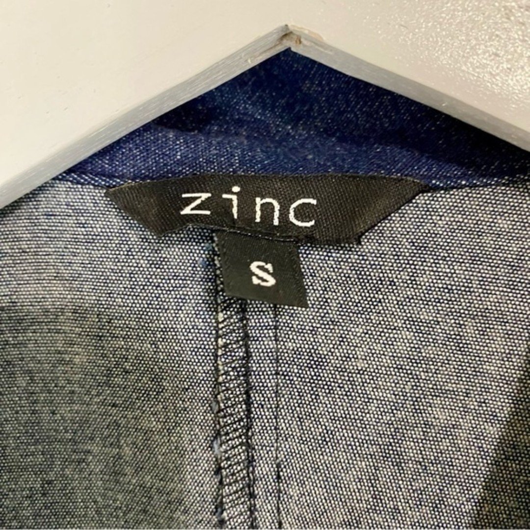 Great Zinc Women’s Long Sleeve Denim Trench Jacket with Tie Blue Size Small nb1ZPSLkP on sale