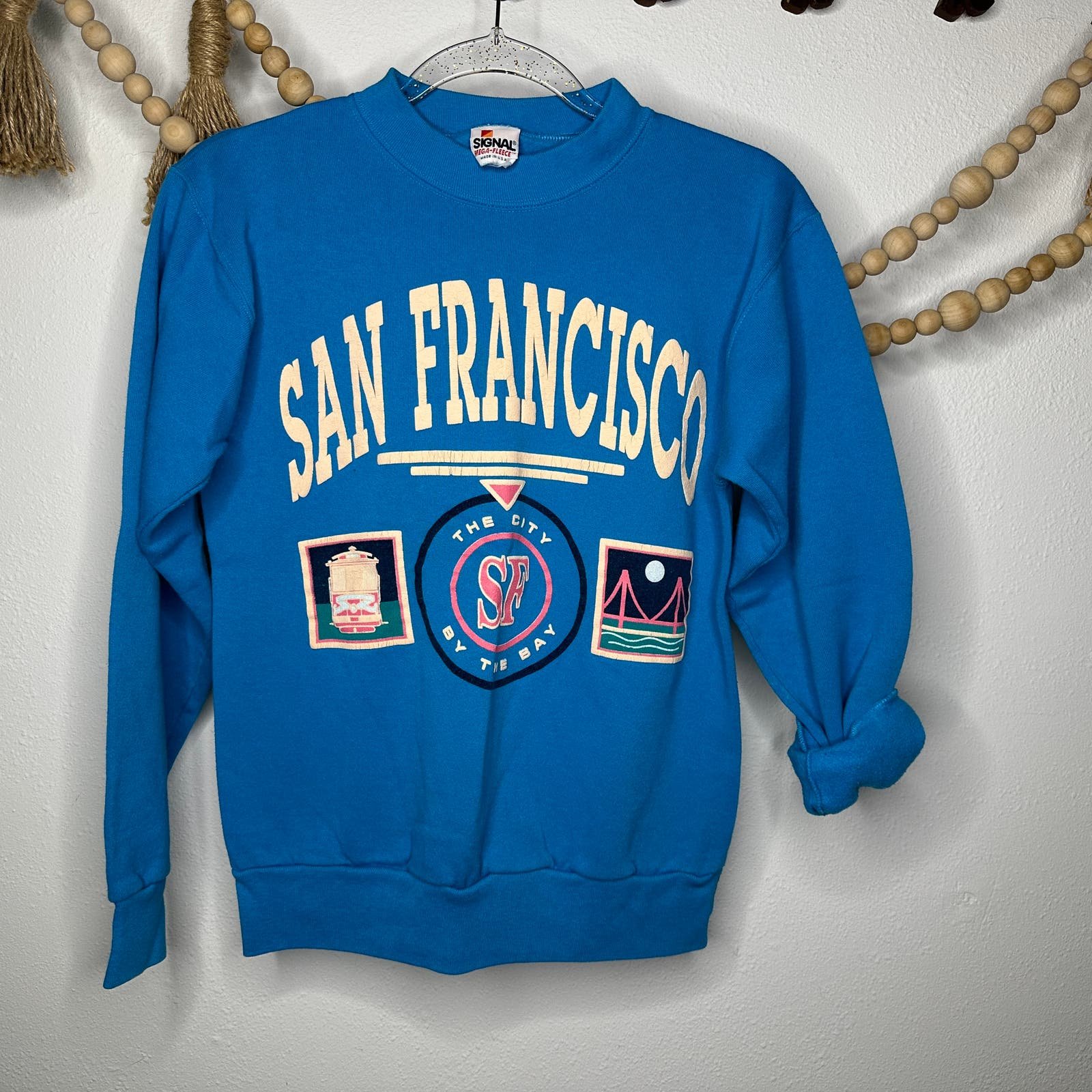 Wholesale price Vintage Signal San Francisco Puffy Graphic Sweatshirt OKvXFKQzJ Cool