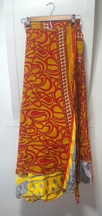 Gorgeous Sari Wrap Skirt Handmade S209 nJkkVMrZJ New Style