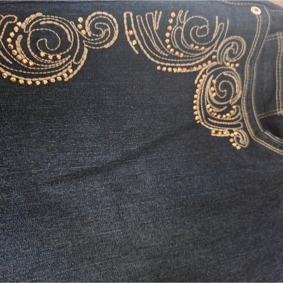 Great Catherines dark wash embellished embrodered jeans with sequins size 24W petite IjAxlRJkt Buying Cheap