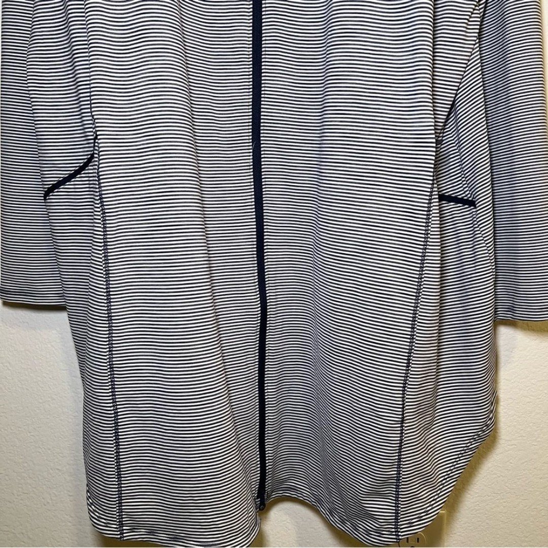 Latest  Duluth women’s genius full zip tunic dress size 3X long sleeve striped blue FzrsTpj0v US Sale