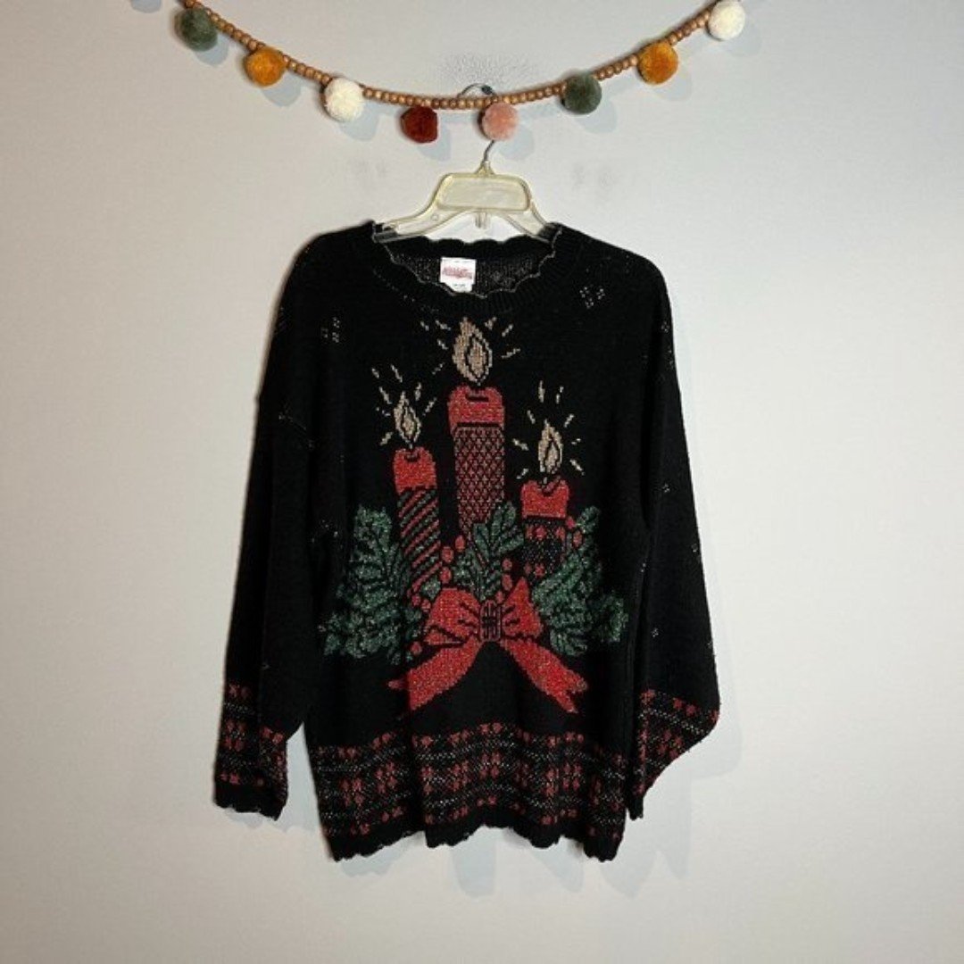 Simple Vintage oversized Ugly Christmas sweater fJIHYGE