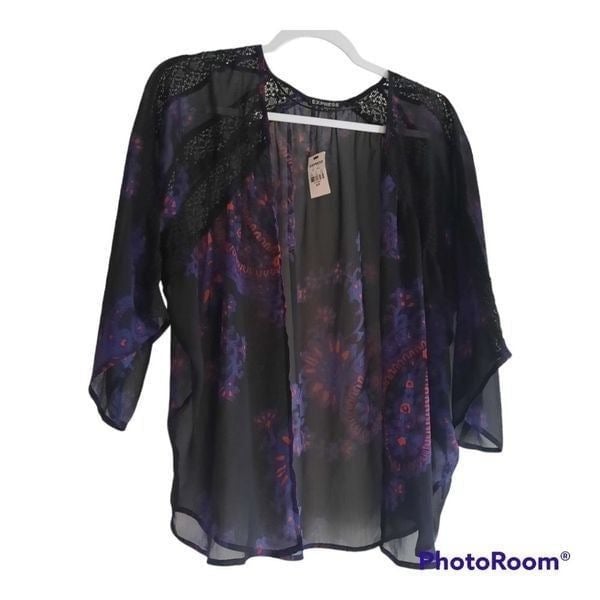Simple Express Sheer Kimono Duster Cardigan Cover Up Multicolor pd8jnXnEH Low Price