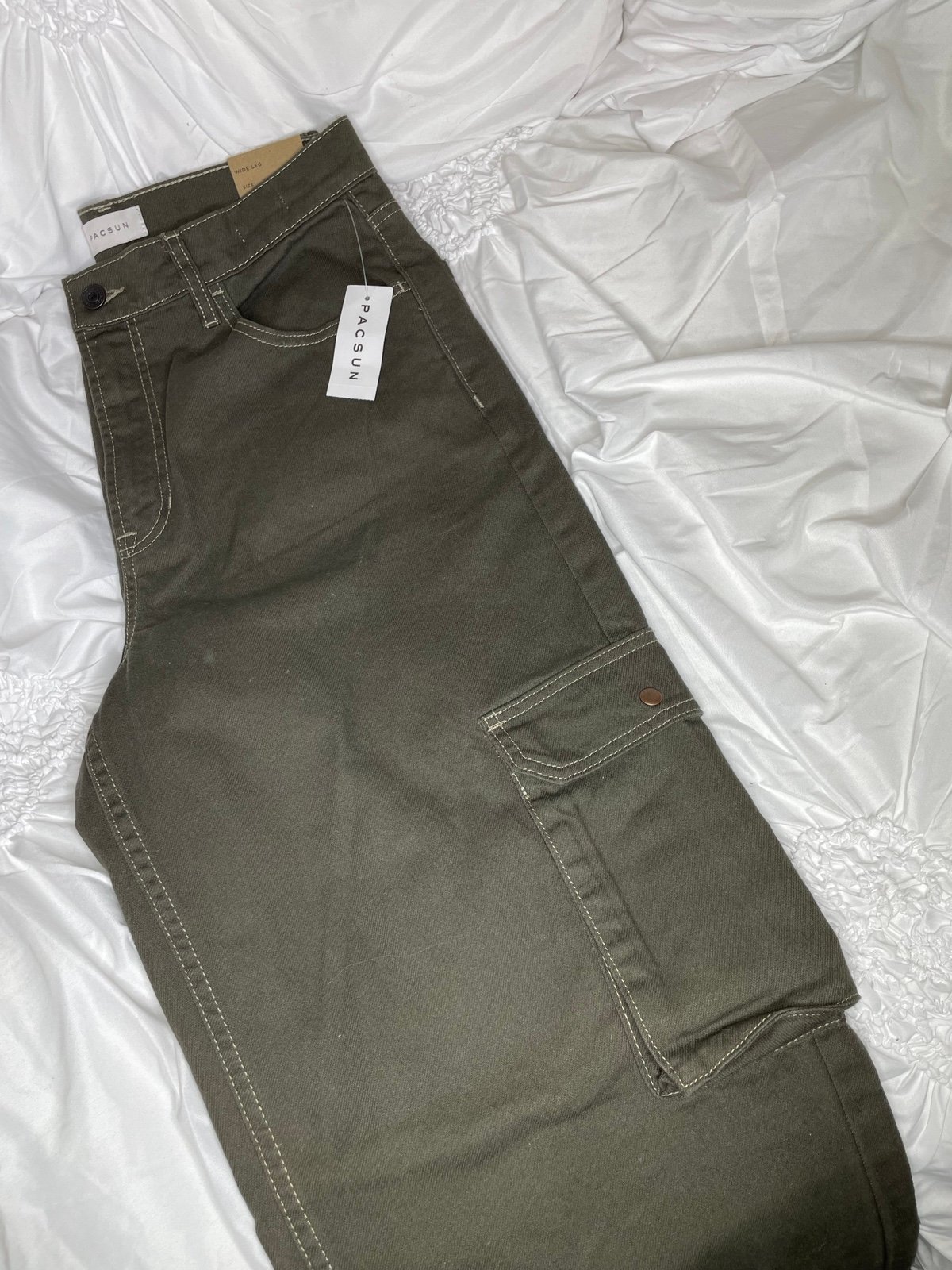 The Best Seller Green cargo pants with crème hemming PM0CX0Jhg Counter Genuine 