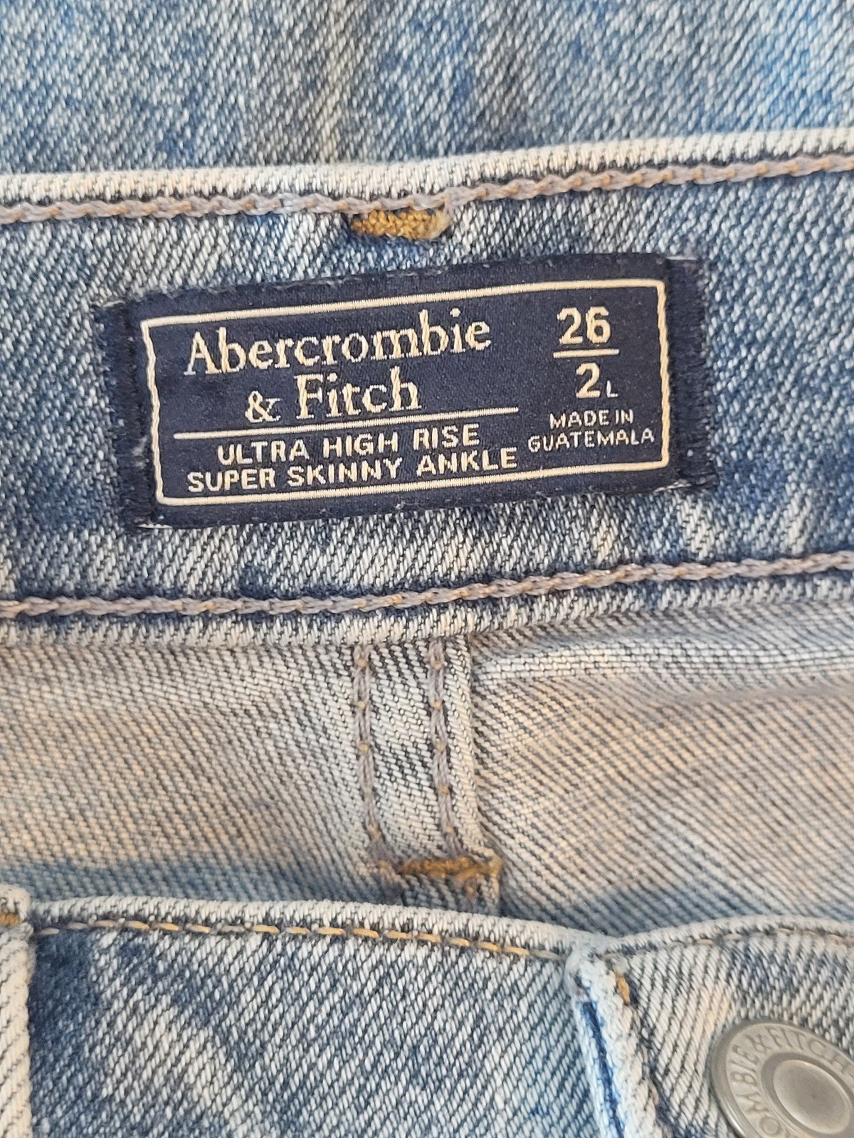 Popular Abercrombie & Fitch High-Rise Super Skinny Ankle Jeans Size 26 inch Long/Tall fSulKQ2xF on sale