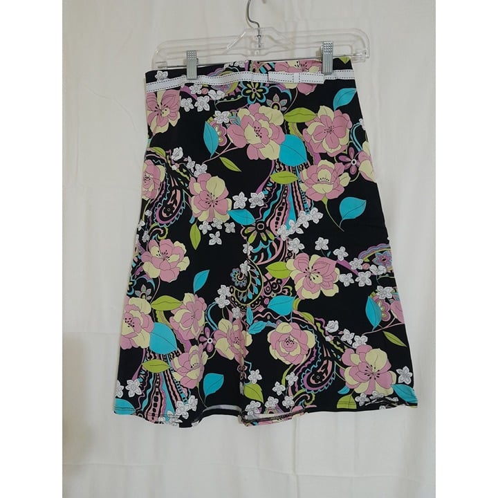 Authentic Lily Women Size S Skirt Black Blue Pink Skirt