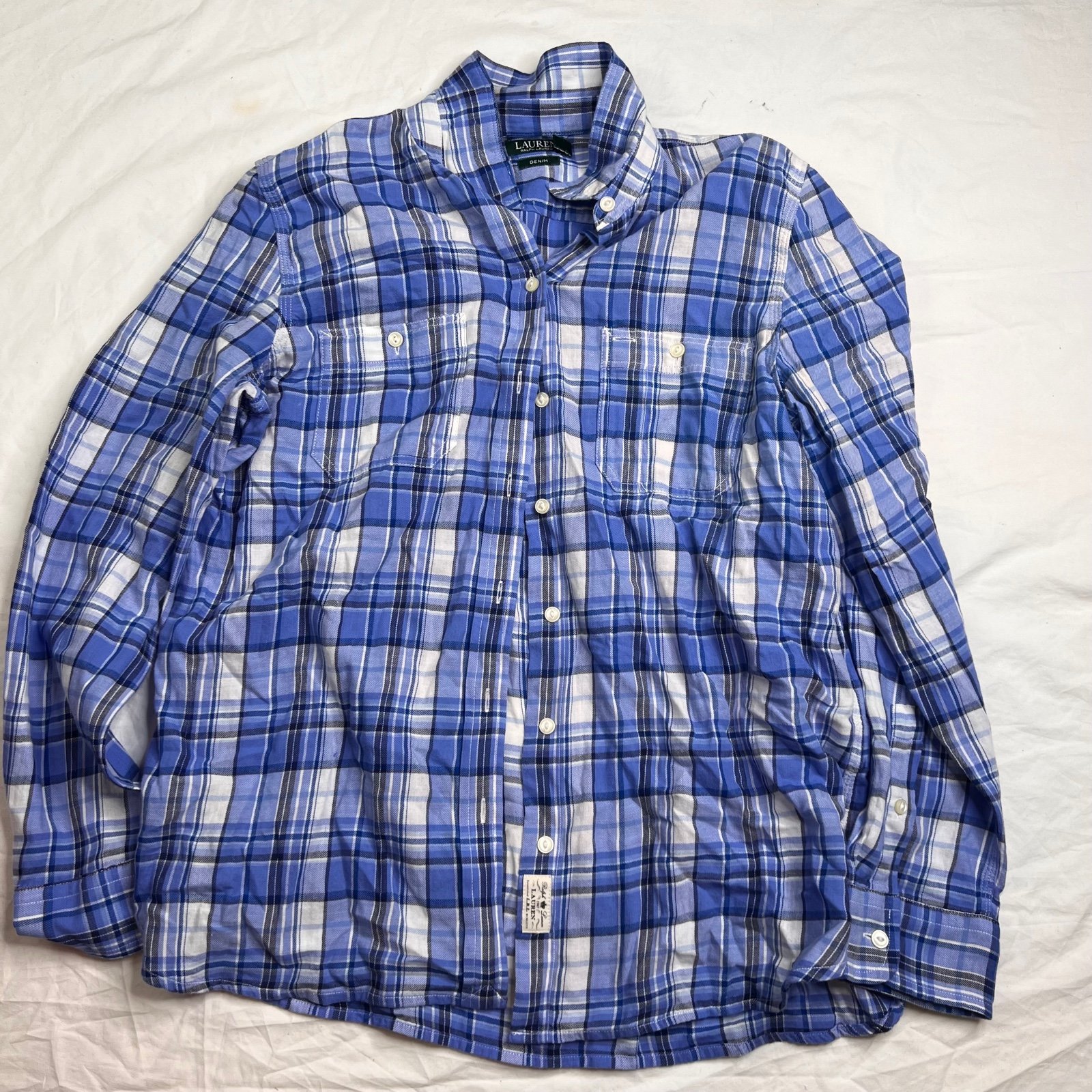 Personality Denim Ralph Lauren shirt Size Large  Blue P