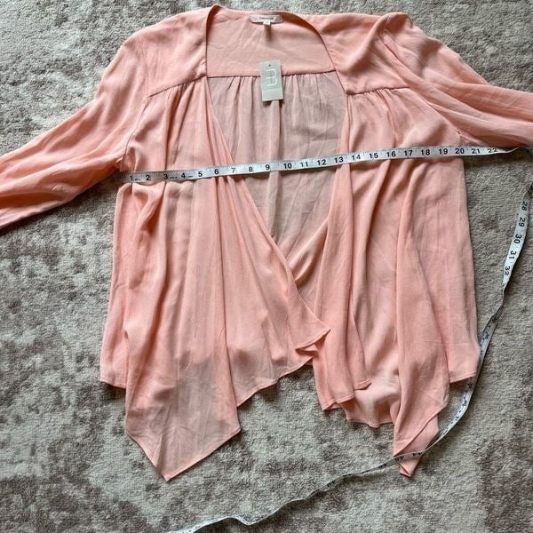 big discount Maurice’s NWT coral pink open front  lightweight silky cardigan top blouse HZKqkLwm5 Online Exclusive