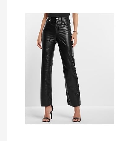 floor price High Waisted faux leather pants JN2b89Scr Z