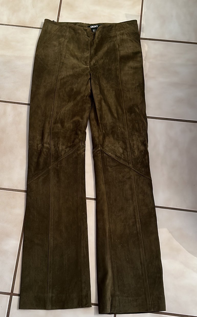 big discount DKNY Vintage women’s leather pants J8Bsujx