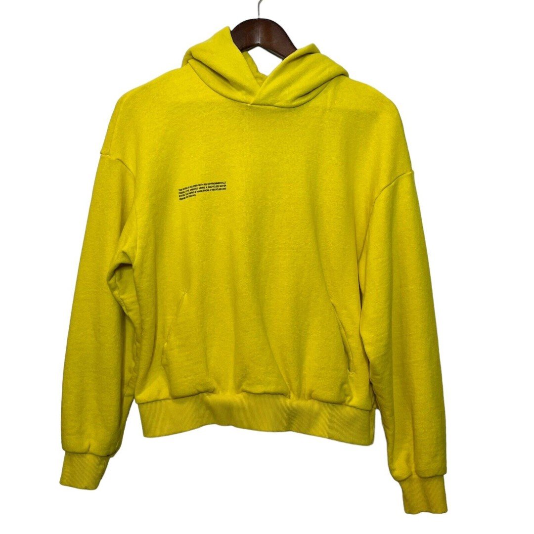 Beautiful Pangaia 365 Organic Cotton Hoodie Sweater Saffron Yellow Womens Size XS jhevOAhgC all for you