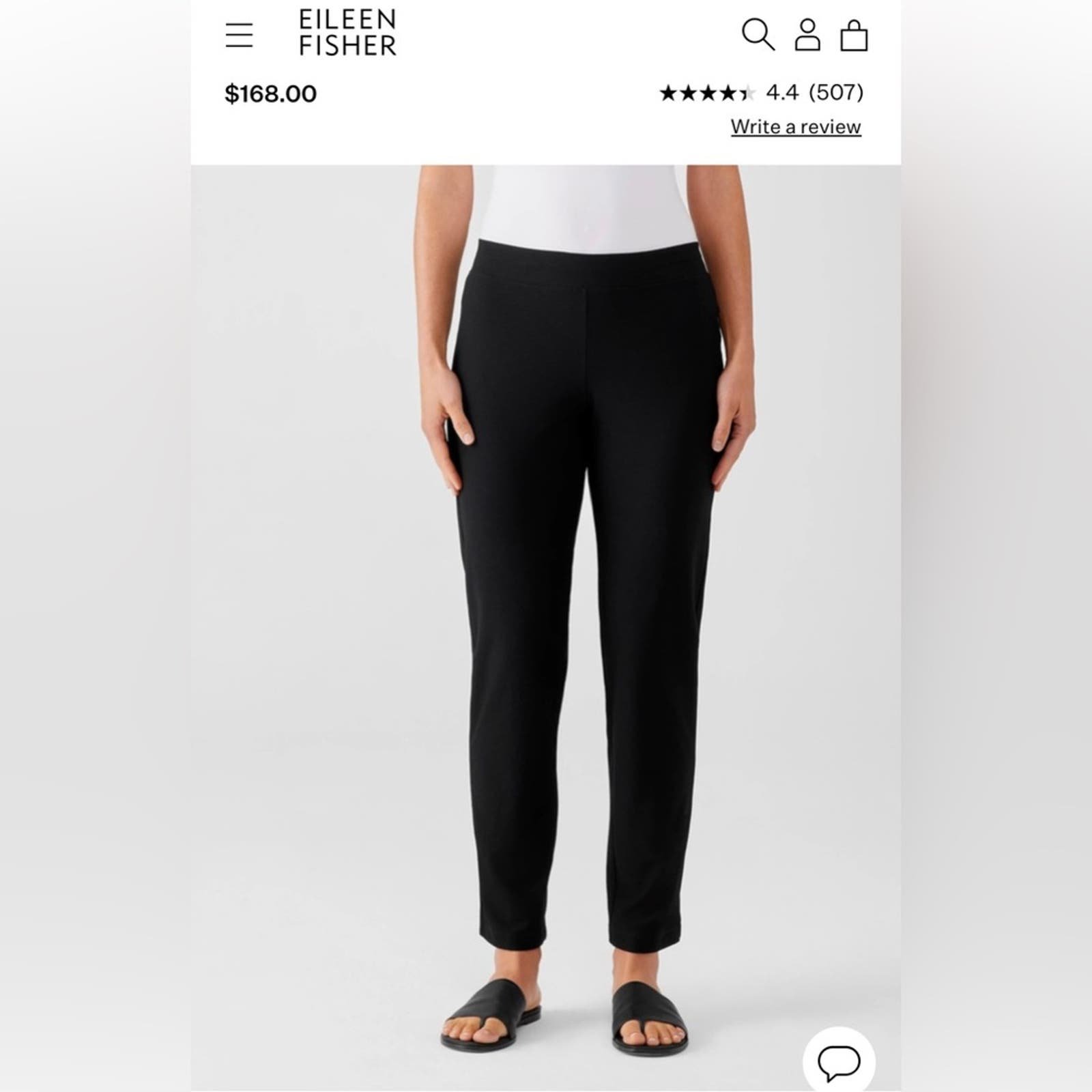 large selection Eileen Fisher Black Washable Stretch Crepe Pant size small iLRXGGjeW Online Shop